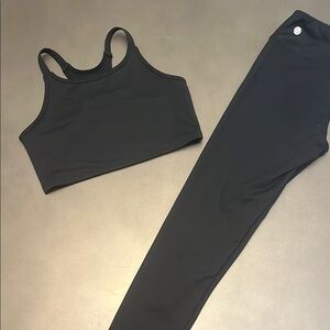 Zella Black Activewear Set Size M/8-10